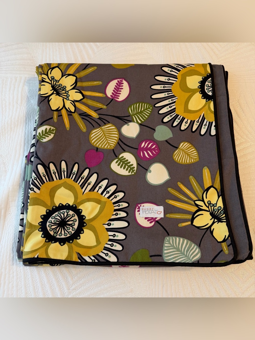 Sweet Potato Glenna Jean Medallion Floral Stripes Dorm Twin Size Duvet Cover